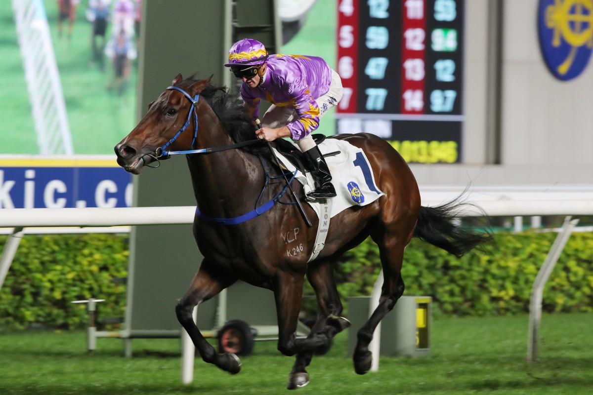 Little Paradise salutes under Zac Purton at Sha Tin on Sunday. Photos: Kenneth Chan