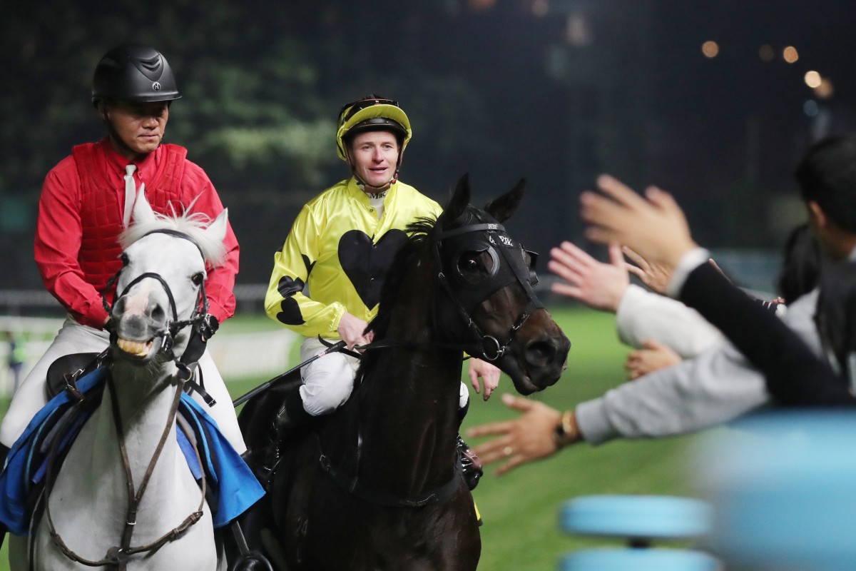 Jockey James McDonald greets the Happy Valley crowd aboard recent winner Ocean Impact. Photos: Kenneth Chan
