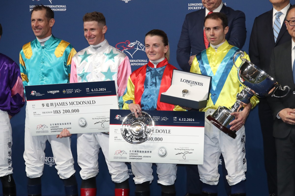 Hollie Doyle (second from right) at last year’s International Jockeys’ Championship. Photos: Kenneth Chan