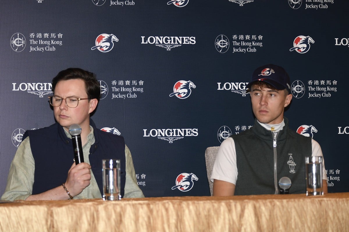 Dylan Browne McMonagle (right) and Joseph O’Brien address the media at Sha Tin. Photos: Kenneth Chan