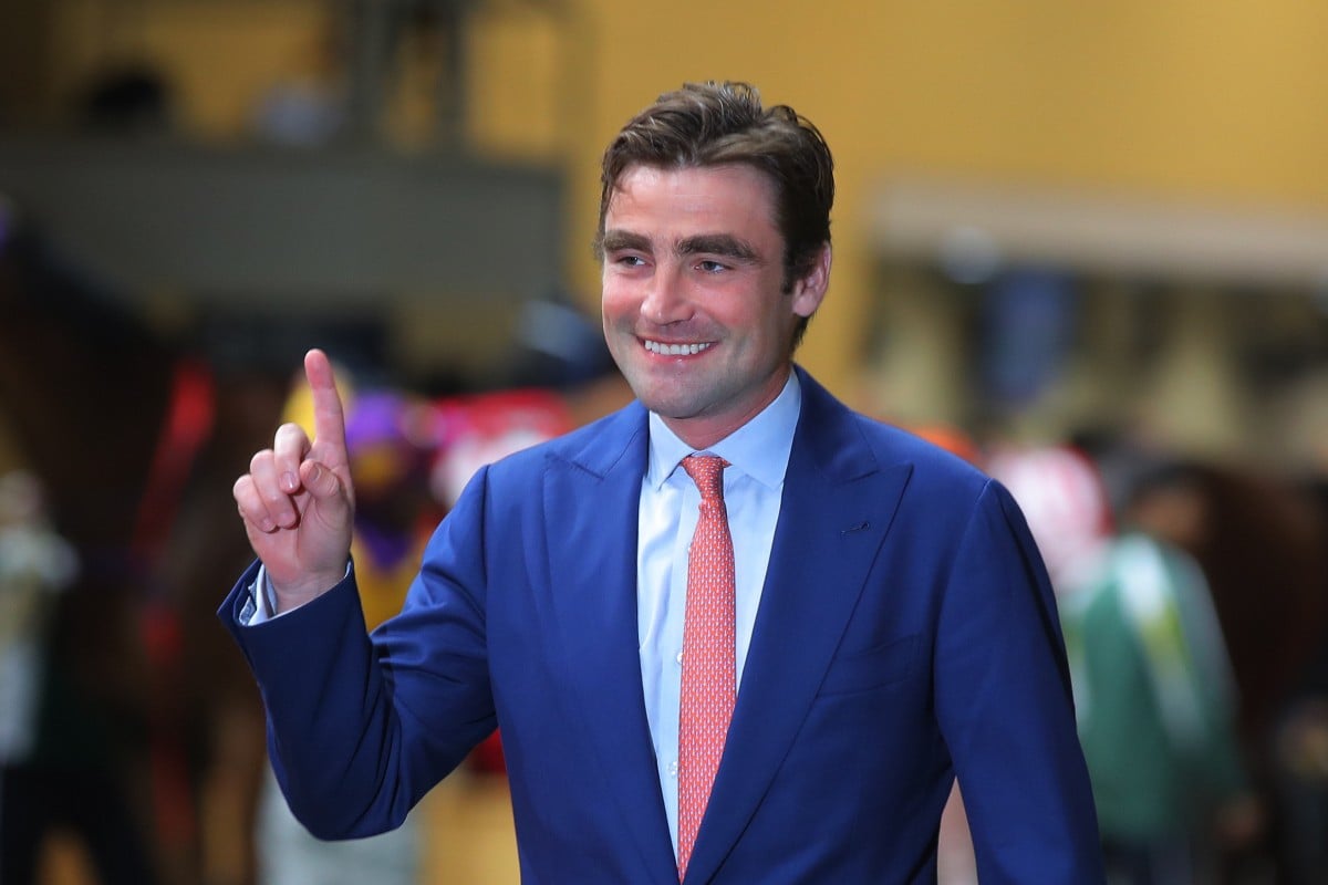 David Eustace all smiles at Happy Valley on Tuesday. Photos: Kenneth Chan