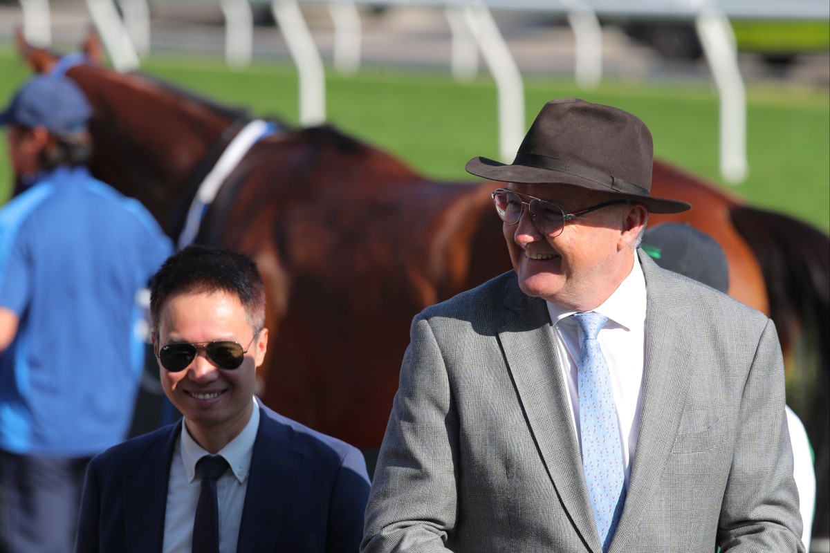 Trainer David Hayes is all smiles at Sha Tin. Photos: Kenneth Chan