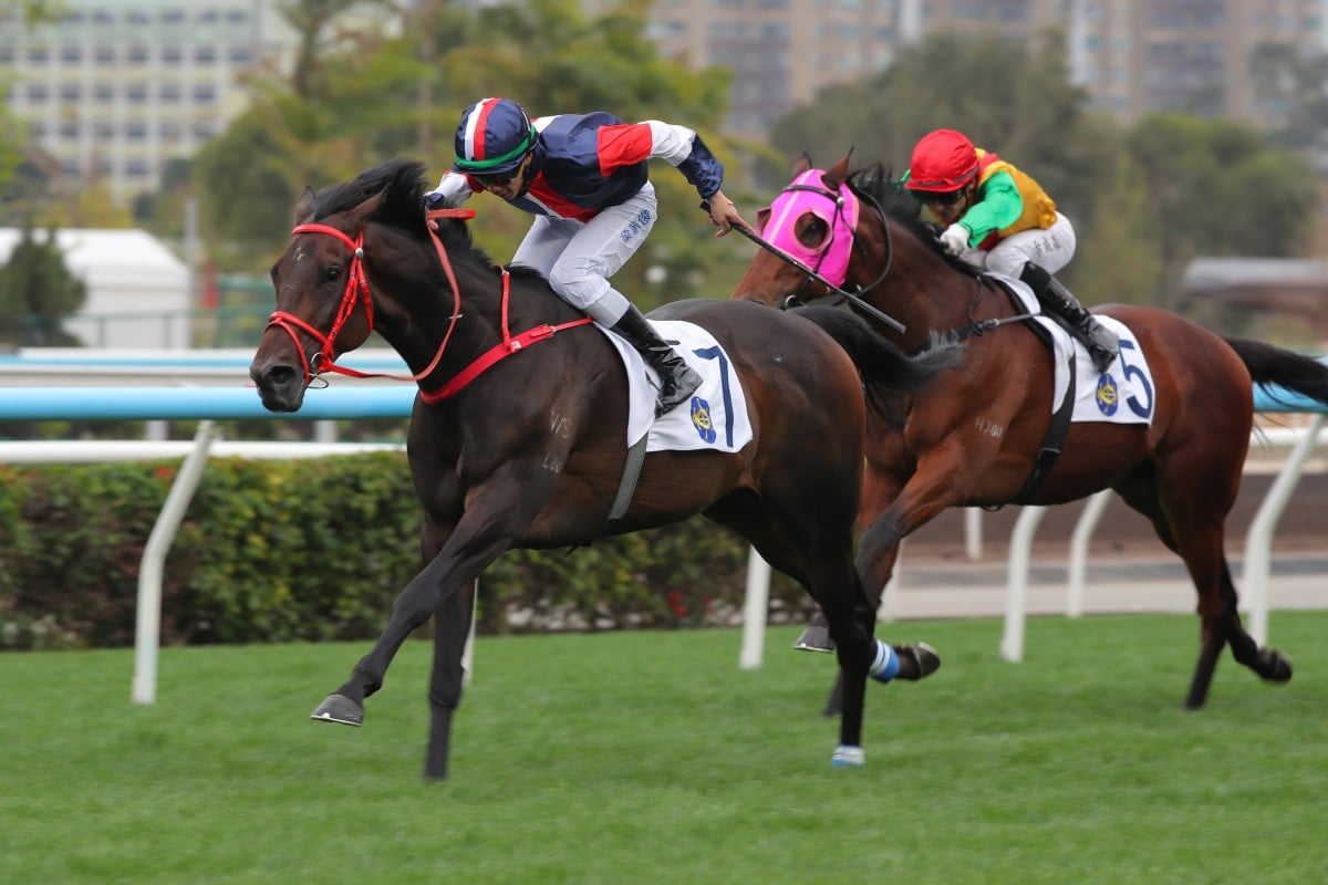 Numbers surges clear to win the Centenary Vase under Derek Leung. Photos: Kenneth Chan