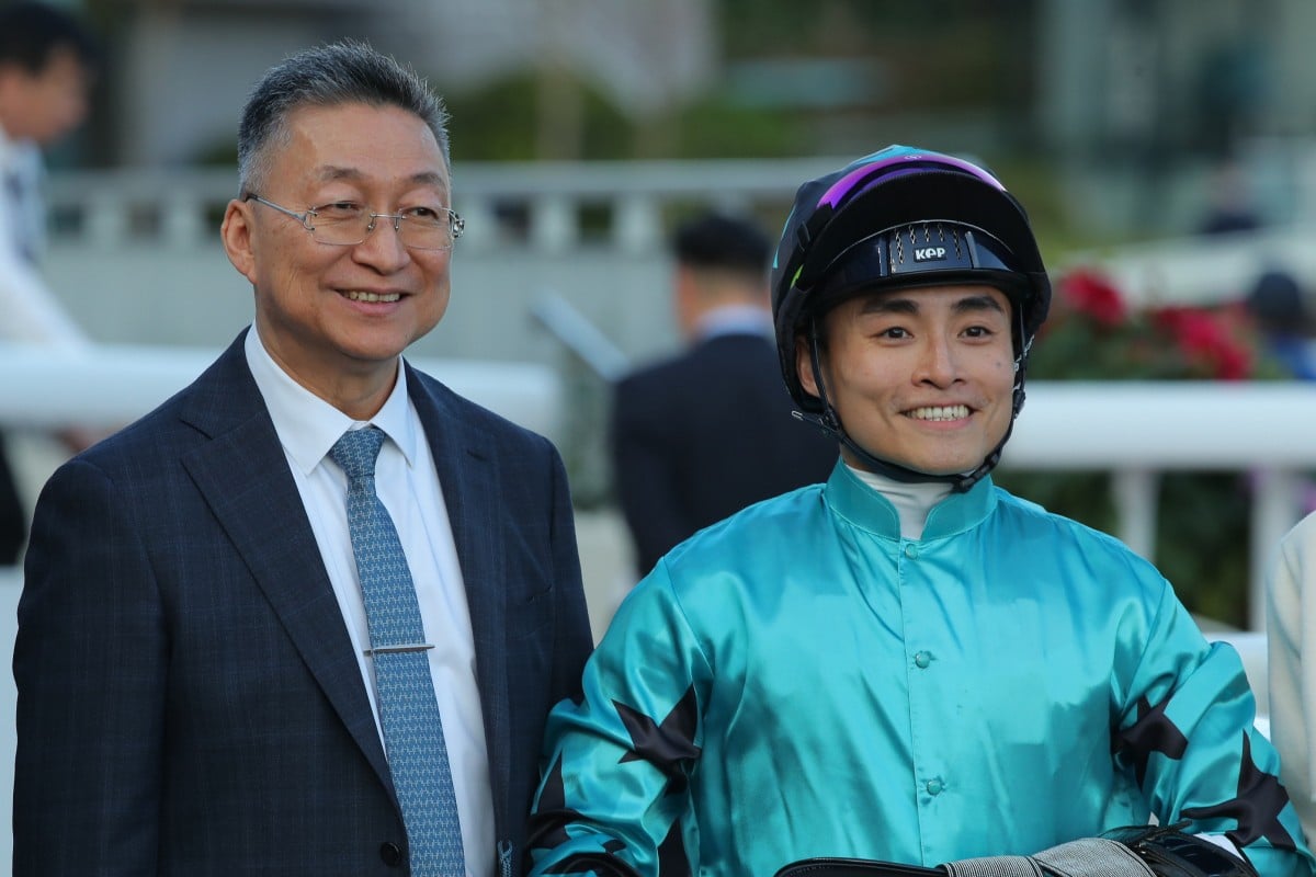 Francis Lui and jockey Keith Yeung at Sha Tin. Photos: Kenneth Chan