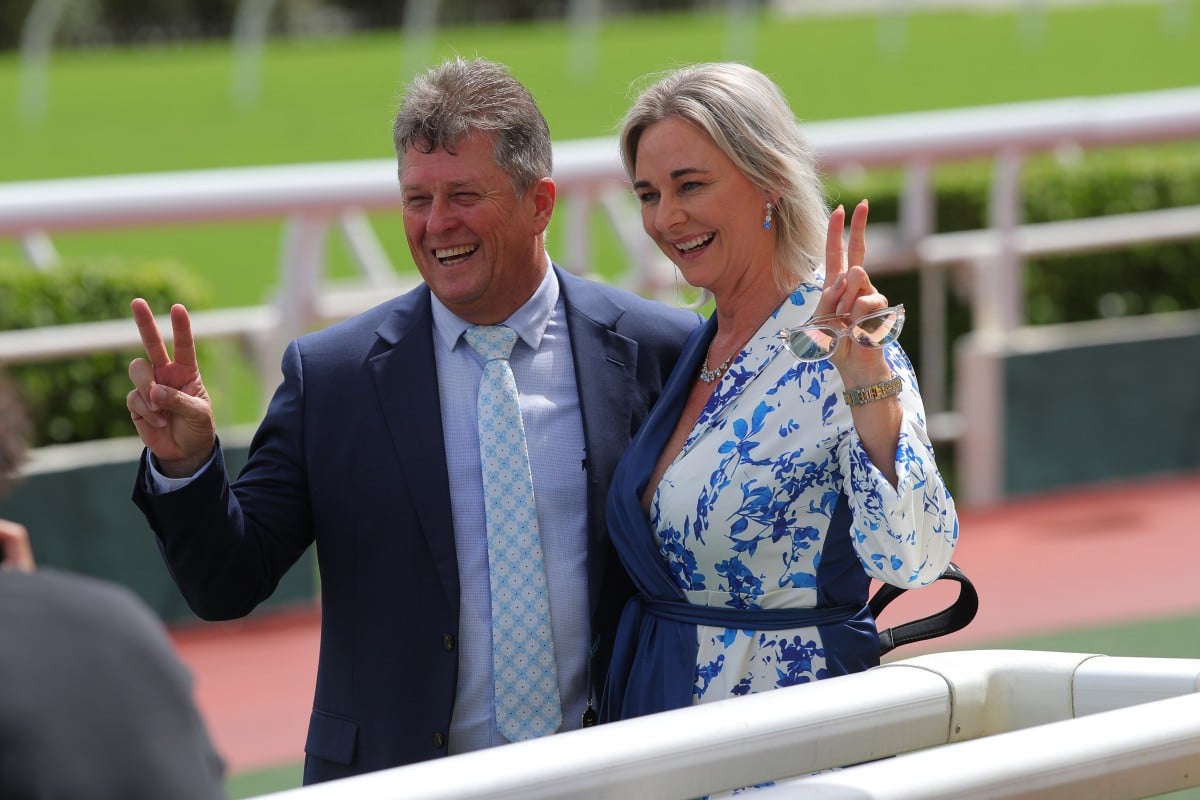 Brett Crawford and his partner Gwen at Sha Tin. Photos: Kenneth Chan