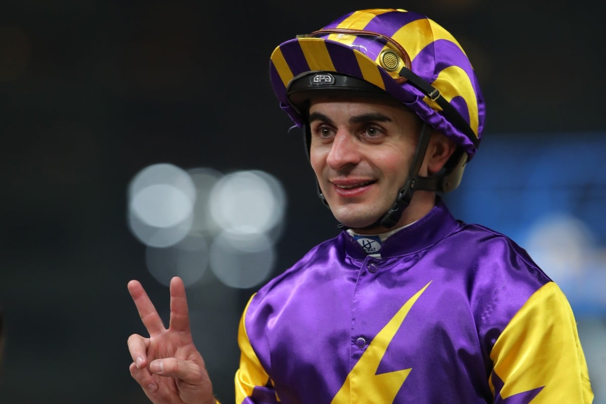 Andrea Atzeni sits third in the jockeys’ premiership. Photos: Kenneth Chan
