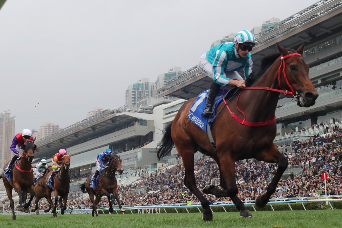 Romantic Warrior cruises home at Sha Tin. Photos: Kenneth Chan
