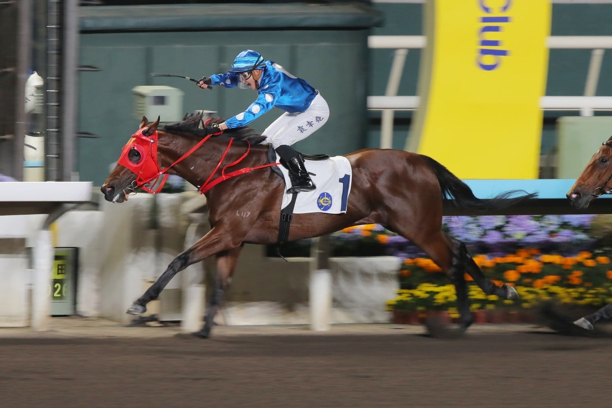 Pi Legend provides Nichola Yuen with her first win in Hong Kong. Photos: Kenneth Chan.