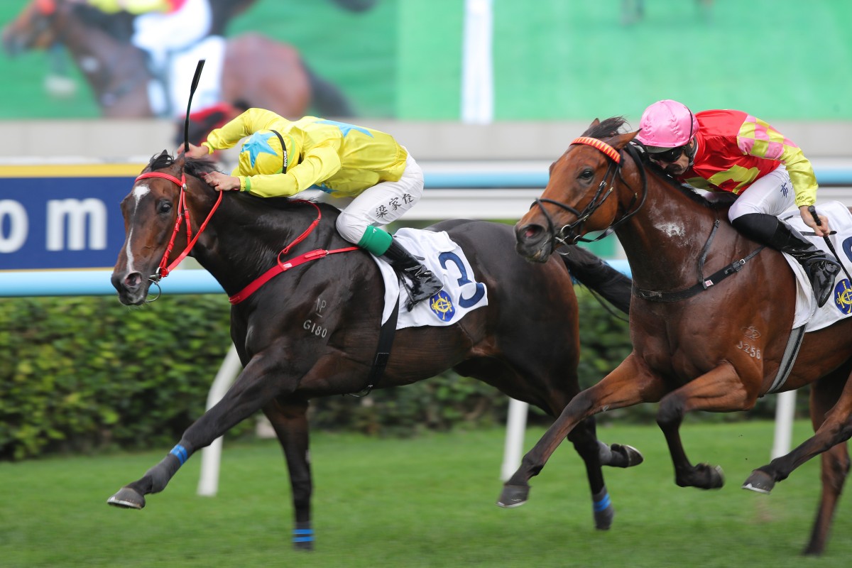 Lucky Sweynesse and Derek Leung win at Sha Tin. Photos: Kenneth Chan