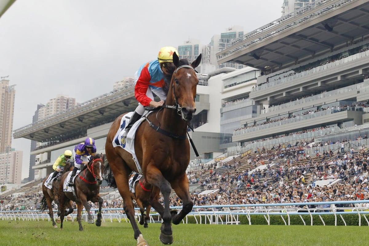 Ka Ying Rising wins the Group Two Sprint Cup (1,200m) earlier this month. Photos: Kenneth Chan