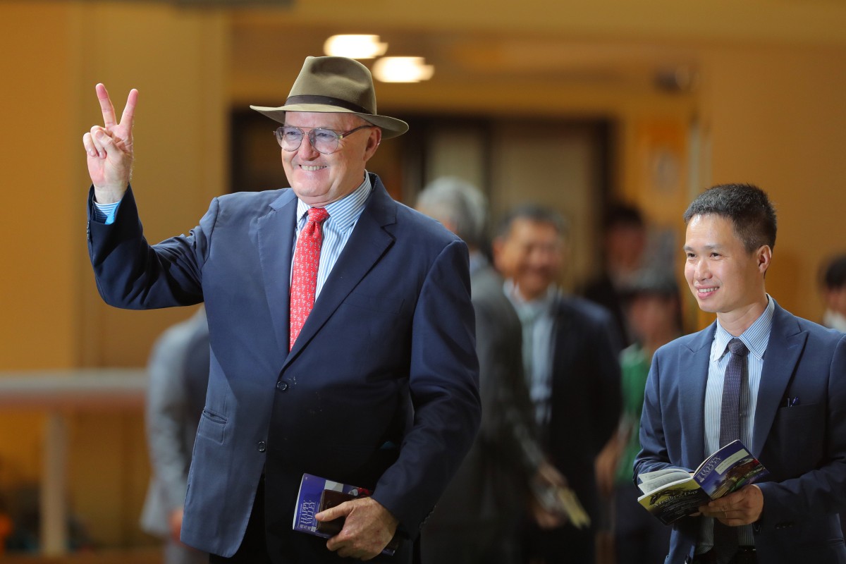 David Hayes celebrates winners at Happy Valley. Photos: Kenneth Chan