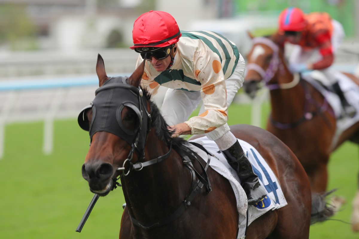 Lahore, ridden by Zac Purton, scores at Sha Tin. Photos: Kenneth Chan