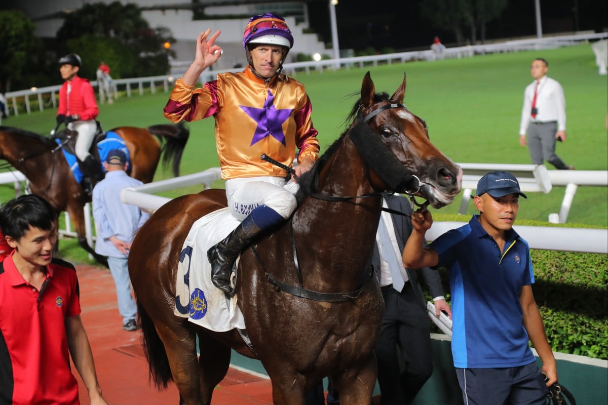 Hugh Bowman is hoping for a repeat of Celestial Hero’s Sha Tin victory last July when he teams up with the sprinter on Sunday. Photos: Kenneth Chan