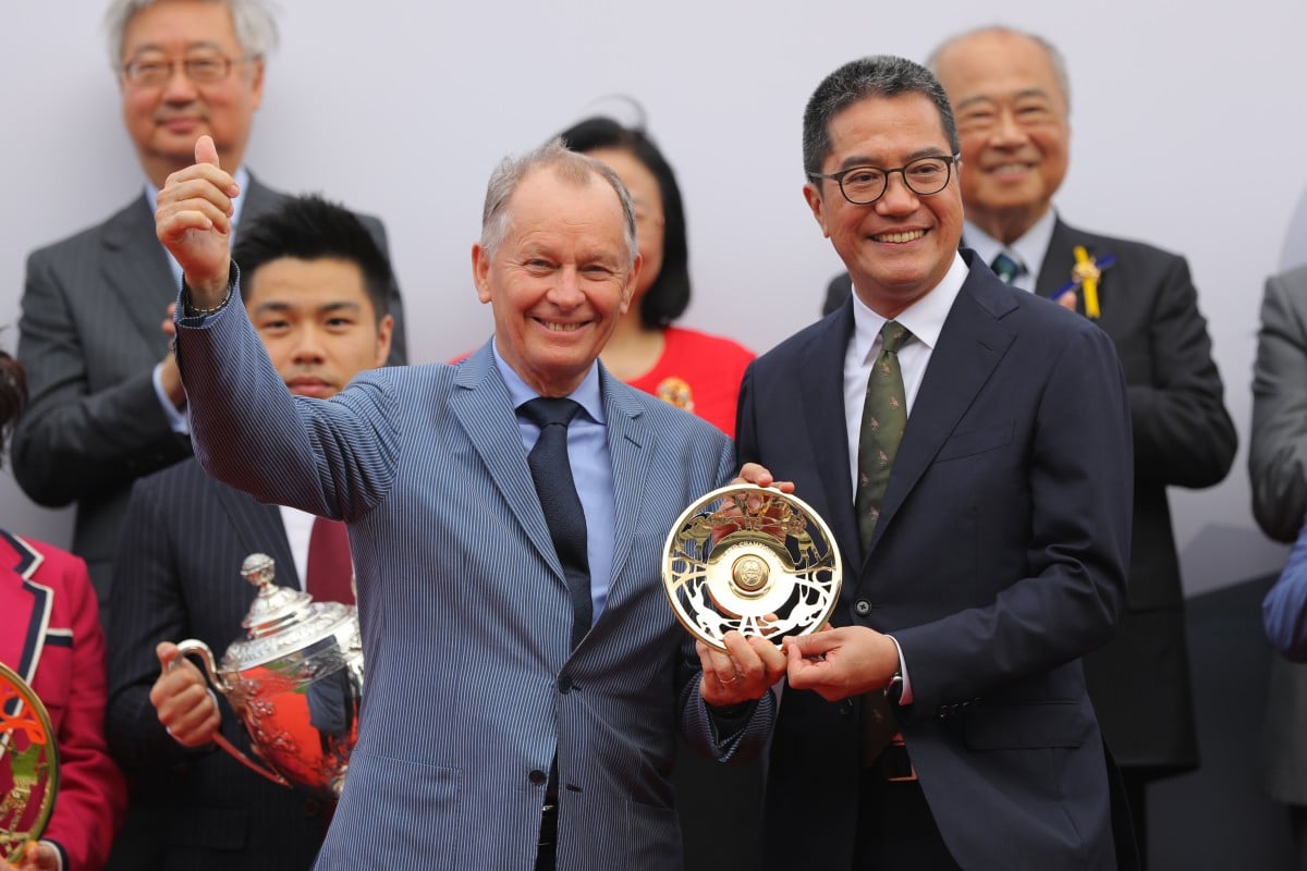 John Moore (left) will return to Hong Kong racing as an owner on Saturday. Photos: SCMP