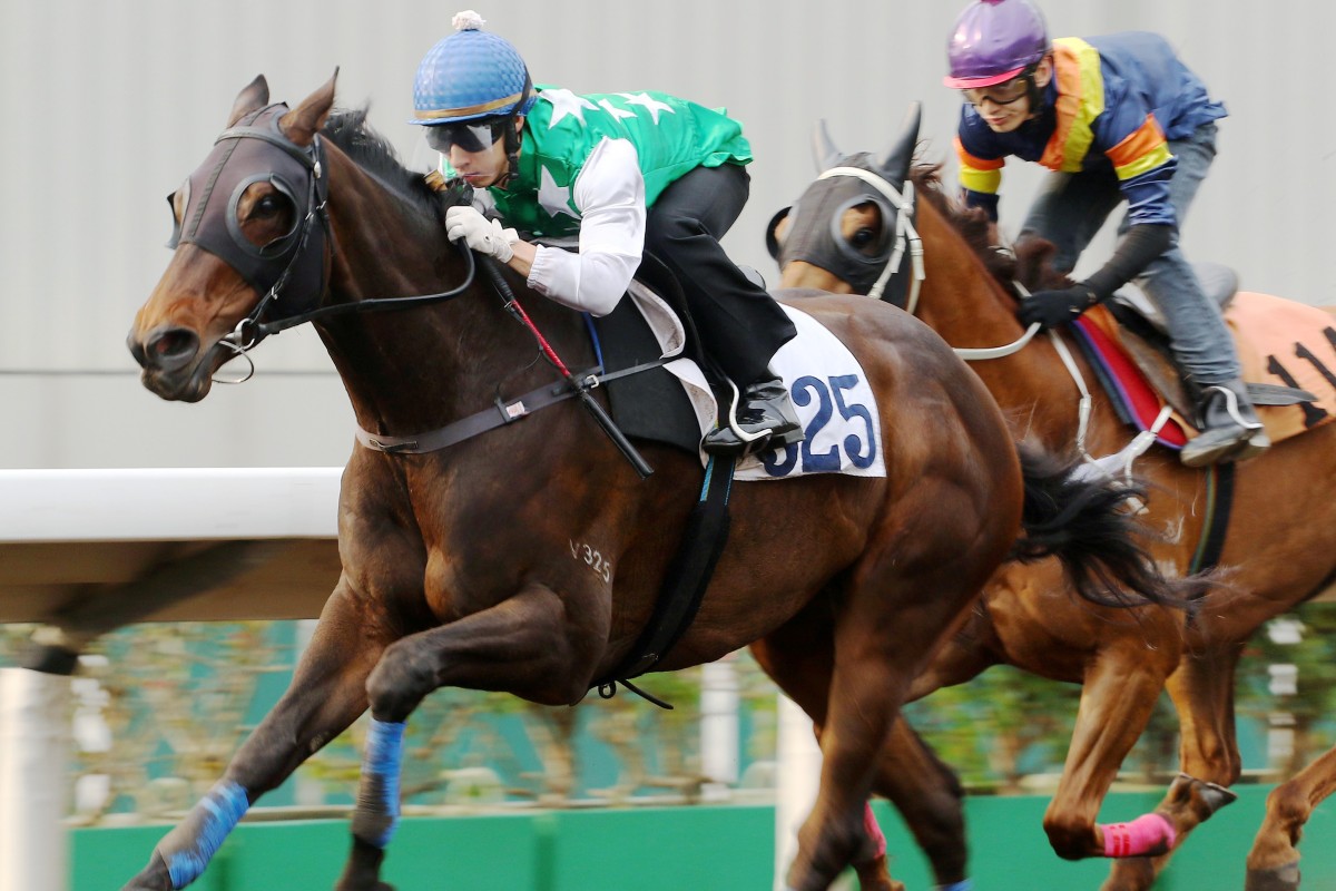 Pakistan Star motors away from his rivals in a barrier trial at Sha Tin last month. Photos: Kenneth Chan