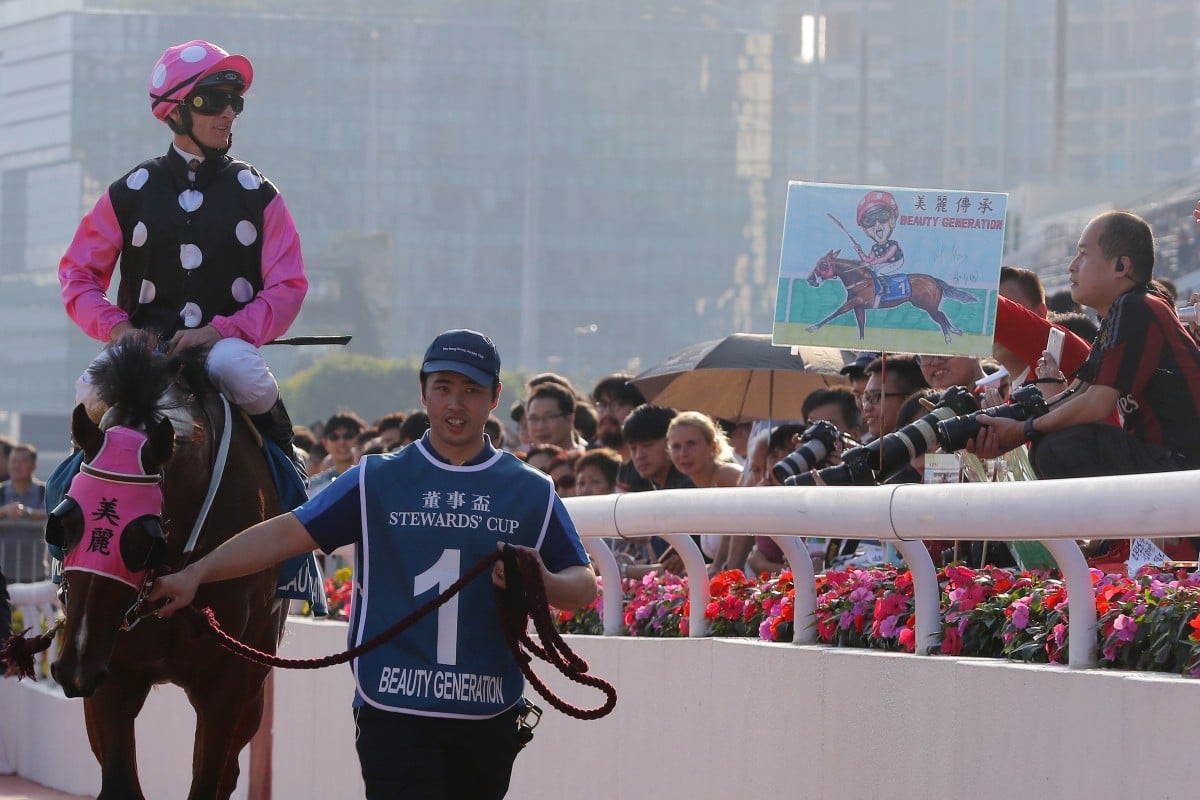 Zac Purton and Beauty Generation return to scale after winning another Group One. Photos: Kenneth Chan