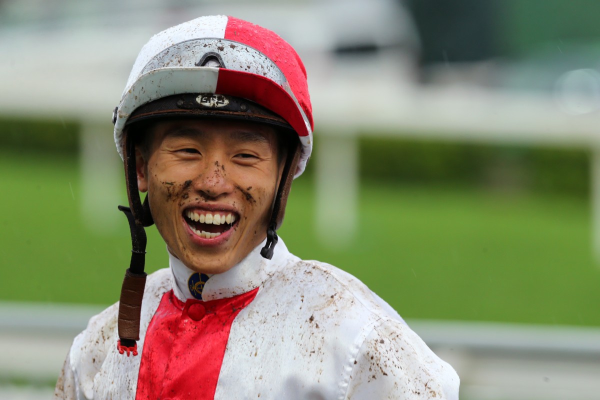 Vincent Ho celebrates his 250th Hong Kong winner at Sha Tin on Sunday. Photos: Kenneth Chan