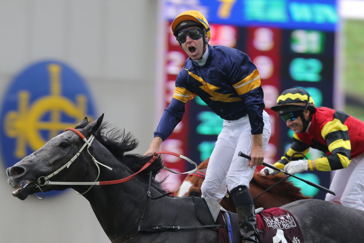 Chautauqua, ridden by Tommy Berry, wins the Chairman’s Sprint Prize in 2016. Photos: Kenneth Chan