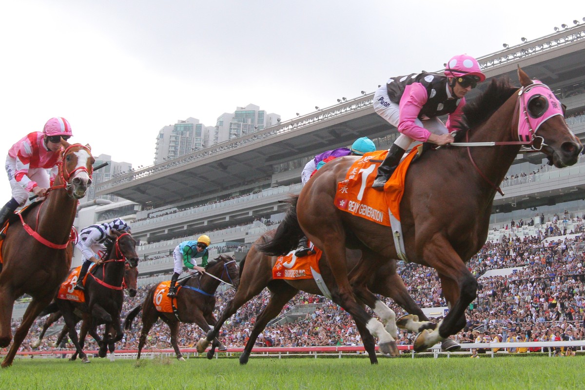 Beauty Generation coasts to victory in the Champions Mile. Photos: Kenneth Chan