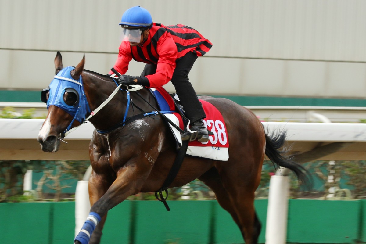 Karis Teetan dashes clear in a barrier trial on Montreal at Sha Tin recently. Photos: Kenneth Chan