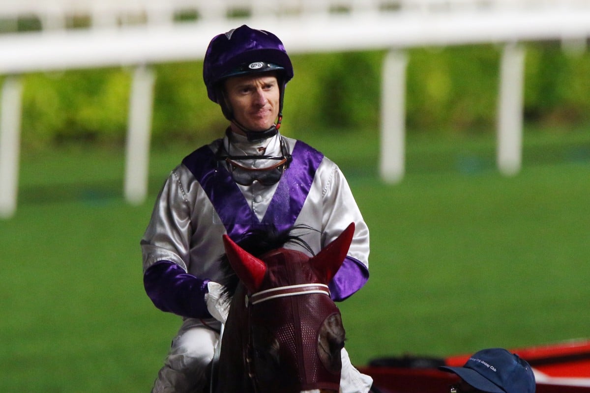 Zac Purton returns to the winner’s circle at Sha Tin last week. Photos: Kenneth Chan