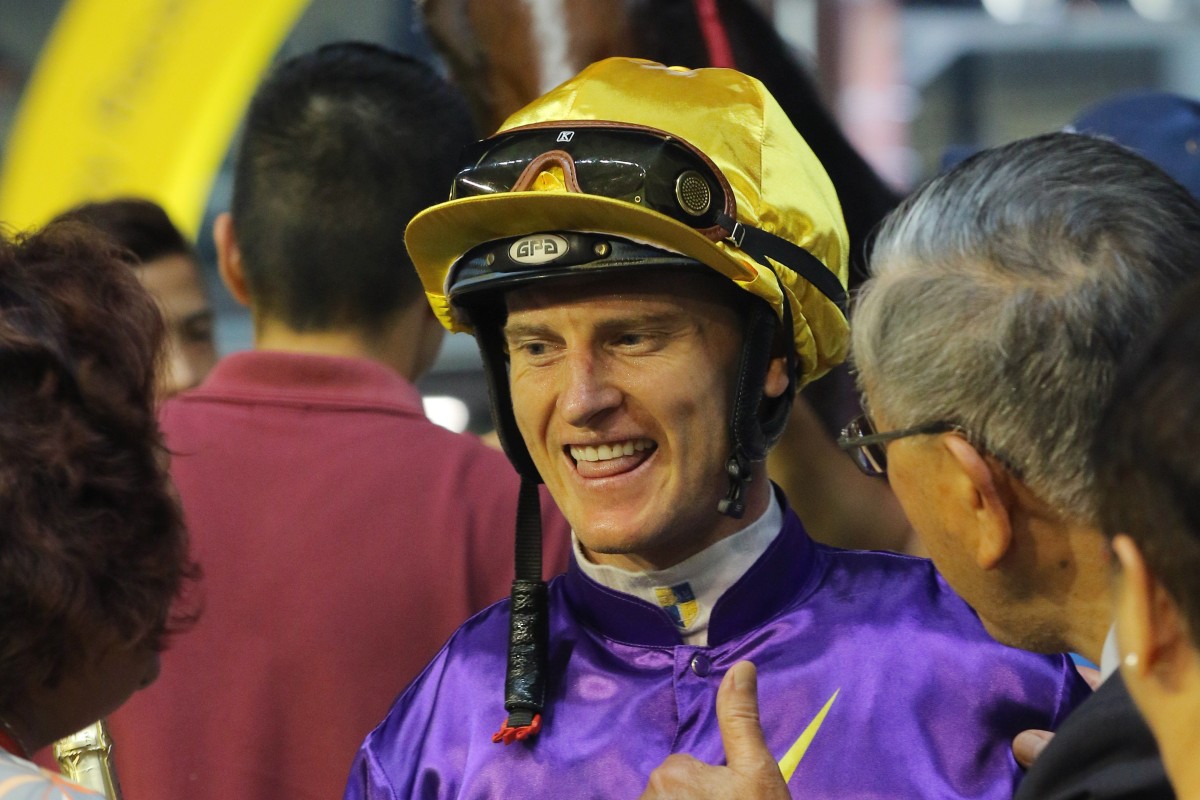 Jockey Zac Purton celebrates another winner. Photos: Kenneth Chan
