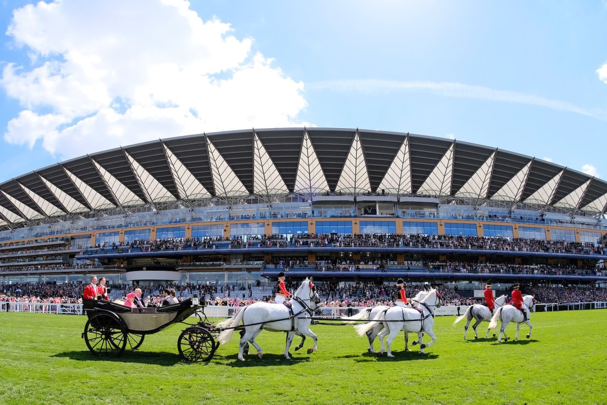 The Royal procession at Royal Ascot. Photo: GBRI
