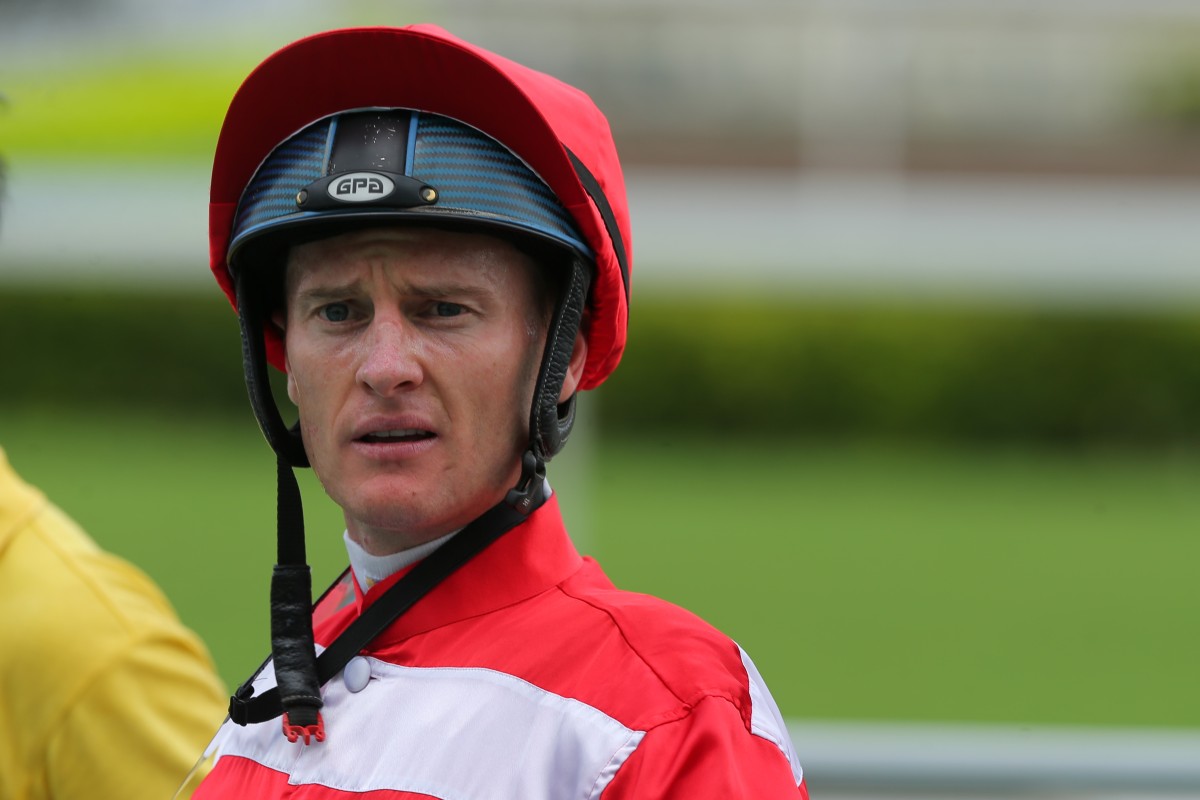 Zac Purton after riding one of his six winners at Sha Tin on Sunday. Photos: Kenneth Chan