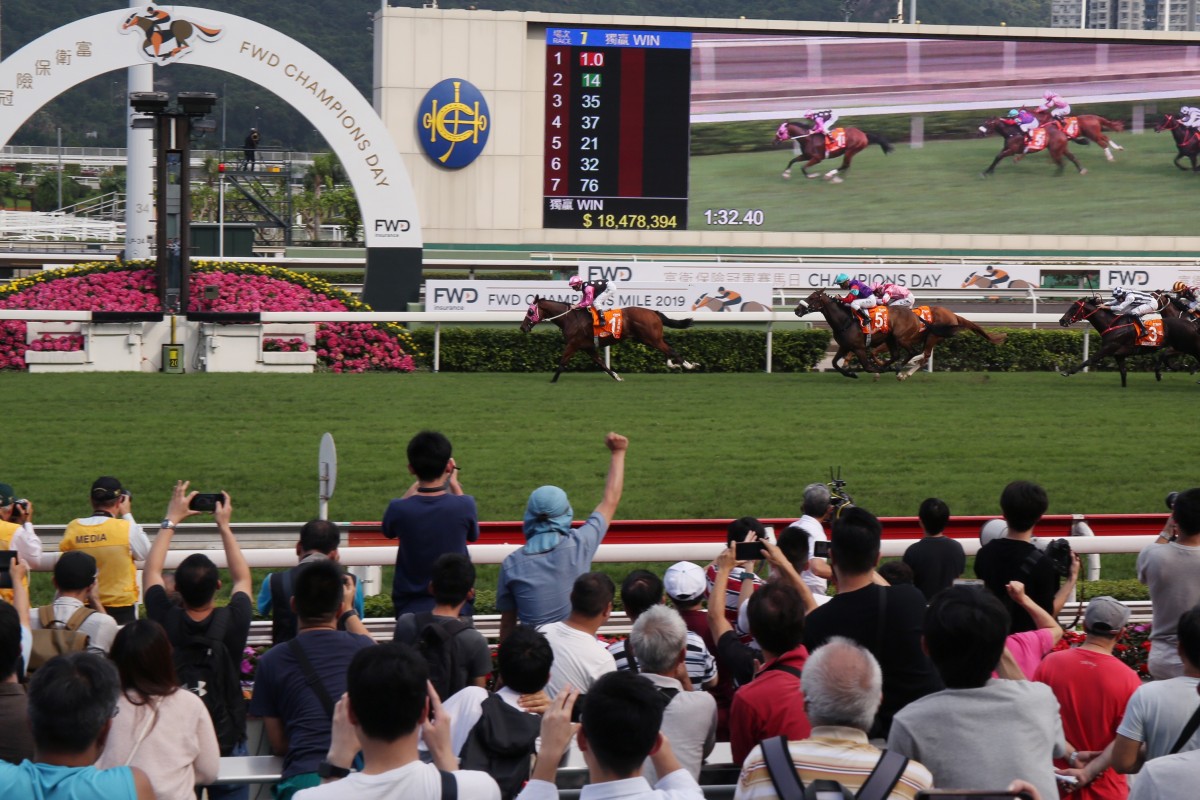 Beauty Generation wins the Champions Mile. Photos: Kenneth Chan