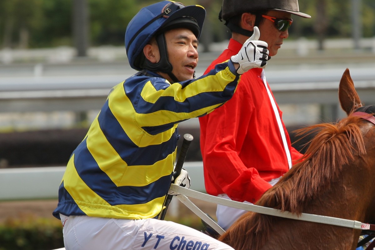 Howard Cheng celebrates a winner at Sha Tin. Photos: Kenneth Chan