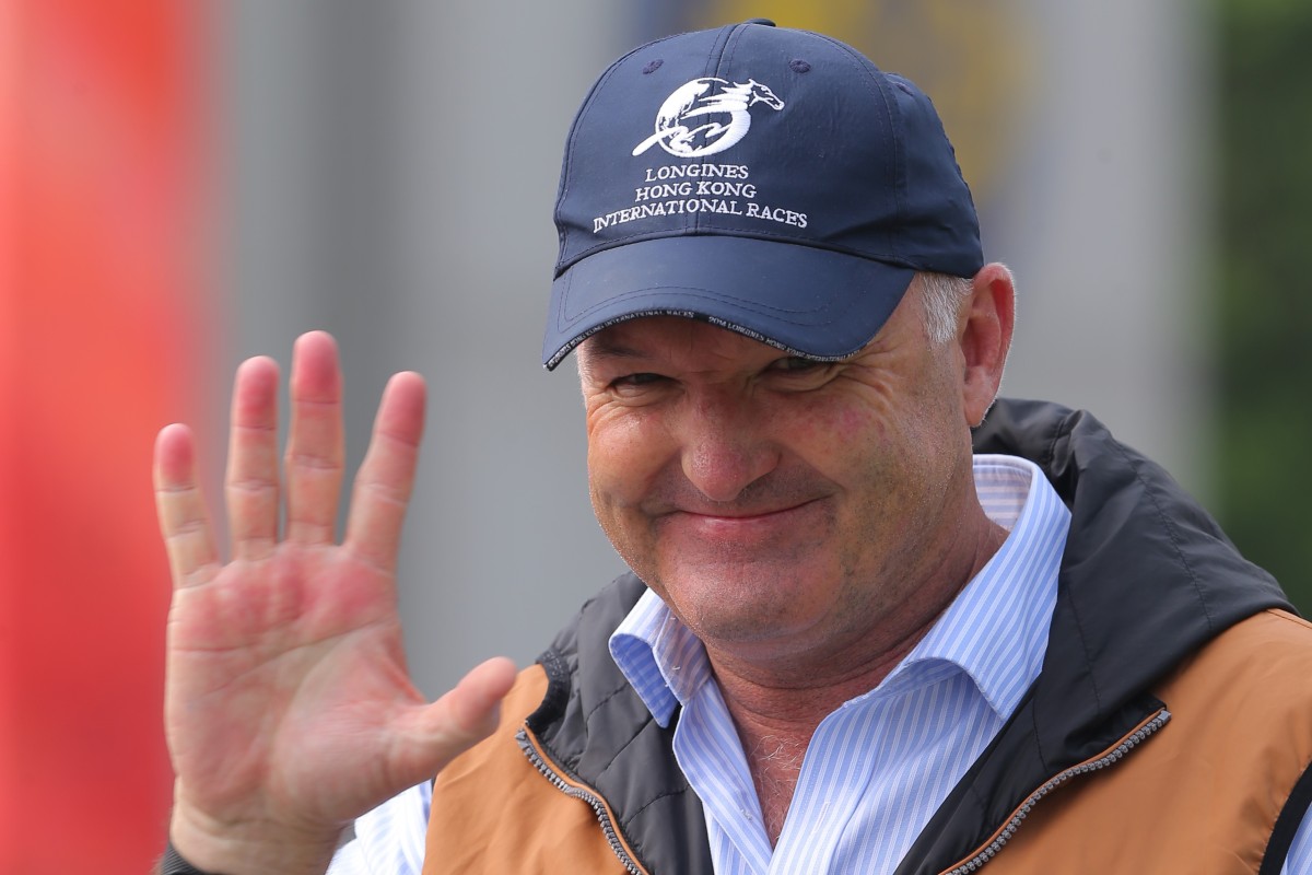 Trainer David Hayes at Sha Tin trackwork before the 2016 QE II Cup. Photos: Kenneth Chan