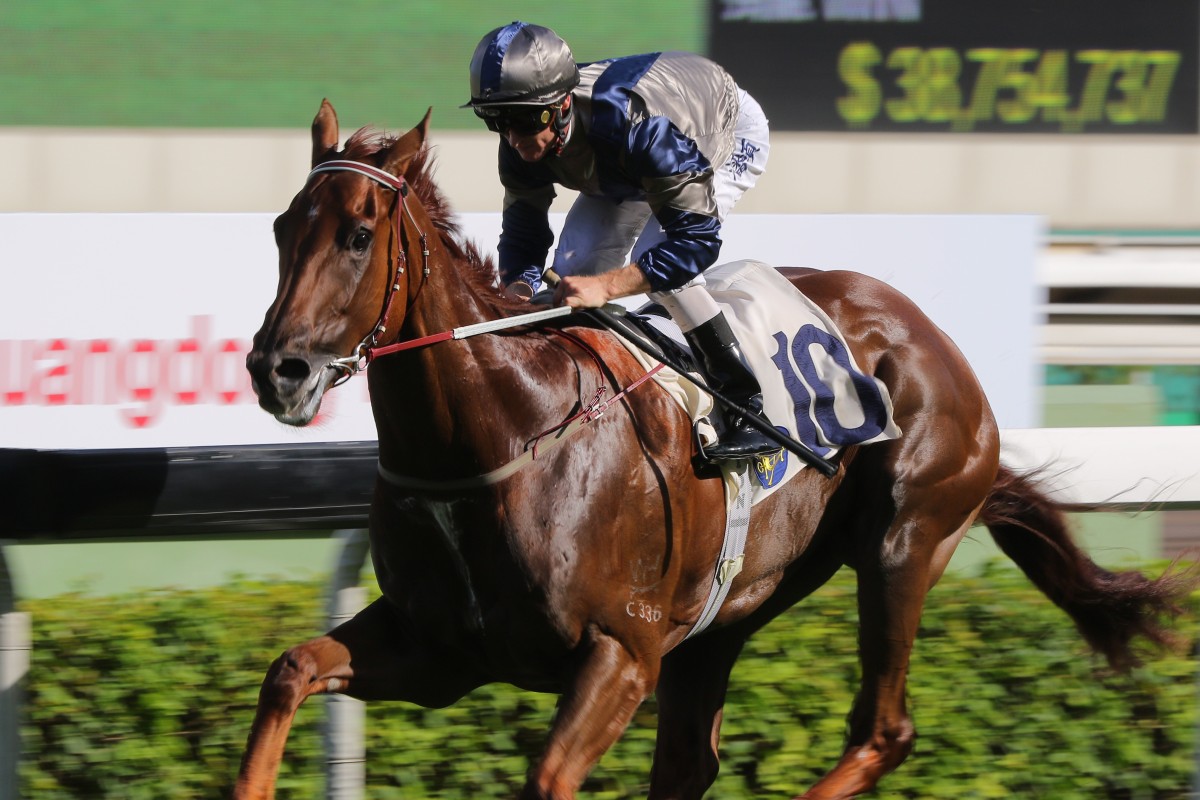 Zac Purton rides Aethero to victory last season. Photos: Kenneth Chan