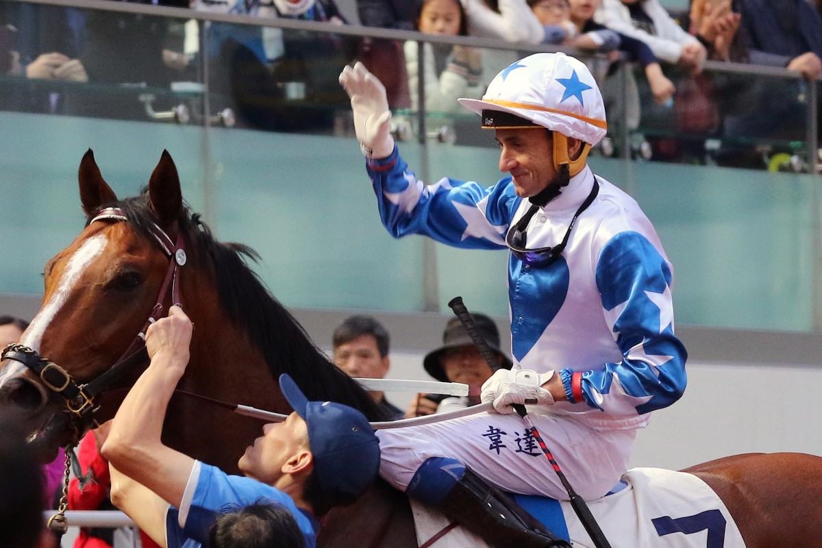 Douglas Whyte and Uncle Steve after the now-trainer’s last ride. Photos: Kenneth Chan