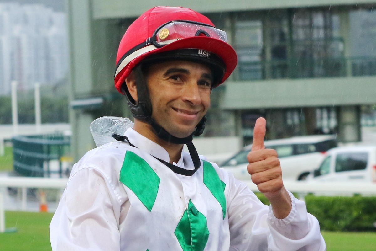 Joao Moreira celebrates a winner at Sha Tin on Sunday. Photos: Kenneth Chan