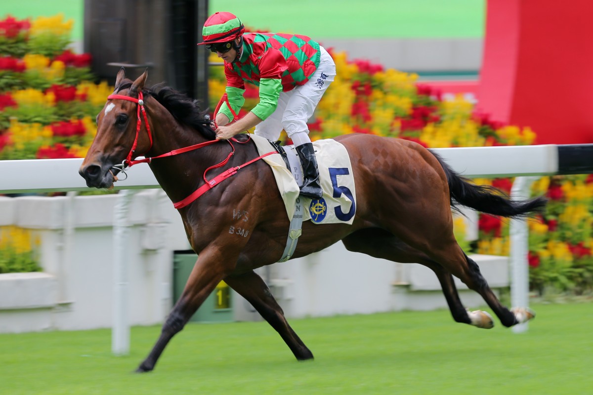 Zac Purton wins easily on Regency Legend in Class One company. Photos: Kenneth Chan