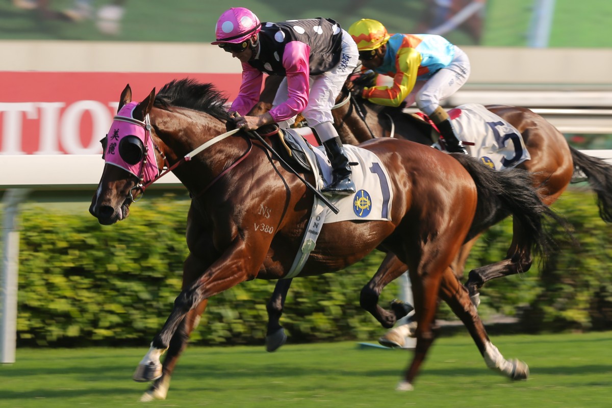 Beauty Generation clears out to win the Group Three Celebration Cup first-up. Photos: Kenneth Chan