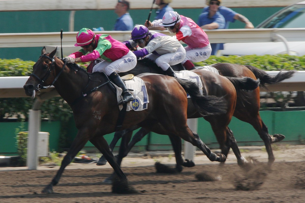 Joao Moreira guides Elusive State to victory at Sha Tin on Sunday. Photos: Kenneth Chan