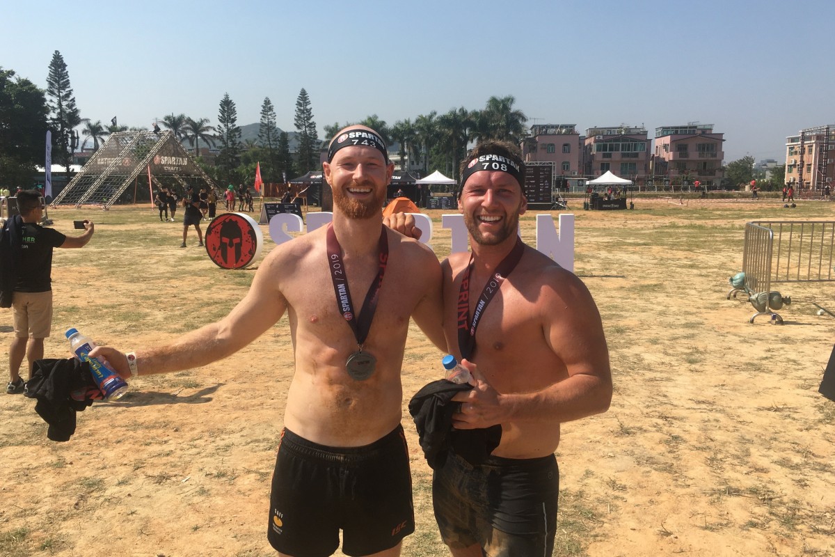 Matt Schulte and Rich Wright -the pair finish early so they can get on the beers. Photos: Mark Agnew