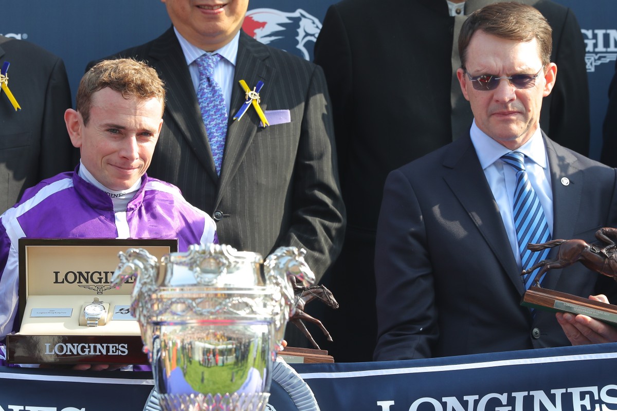Aidan O’Brien (right) at Sha Tin. Photos: Kenneth Chan