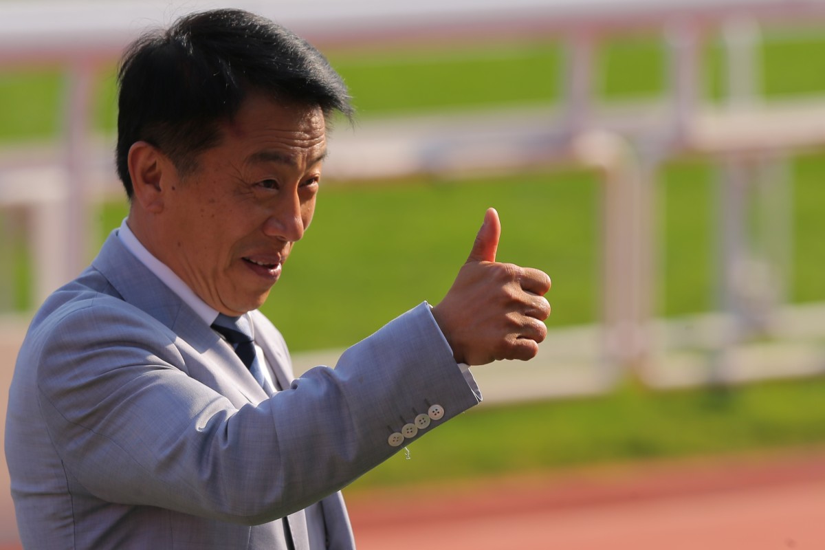 Ricky Yiu after training a winner at Sha Tin on Saturday. Photos: Kenneth Chan