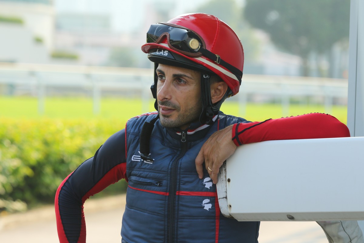 Jockey Alberto Sanna at Sha Tin trackwork. Photos: Kenneth Chan