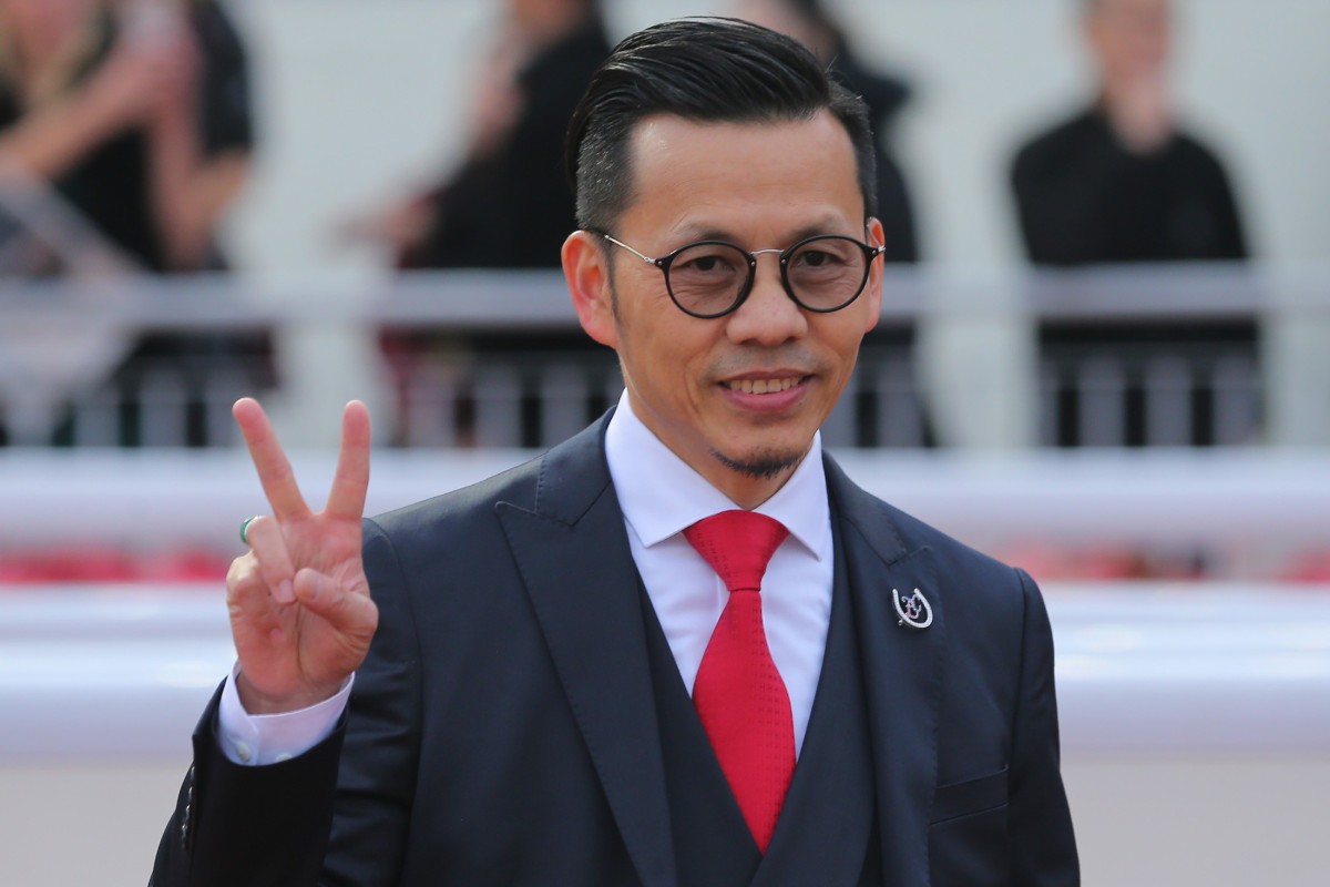 Frankie Lor celebrates his two Group One winners at HKIR last year. Photos: Kenneth Chan