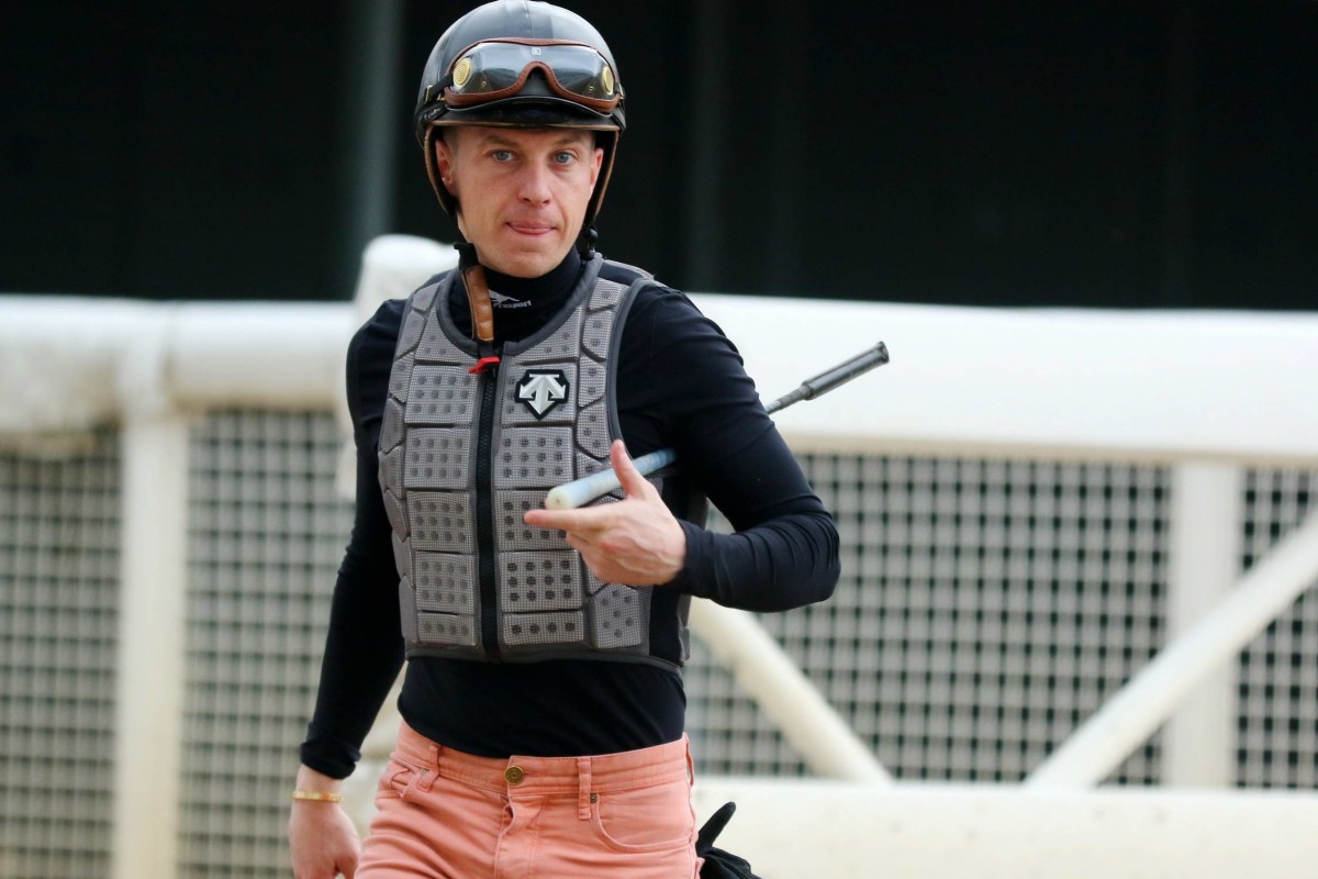 Tony Piccone at Sha Tin trackwork on Tuesday morning. Photos: Kenneth Chan