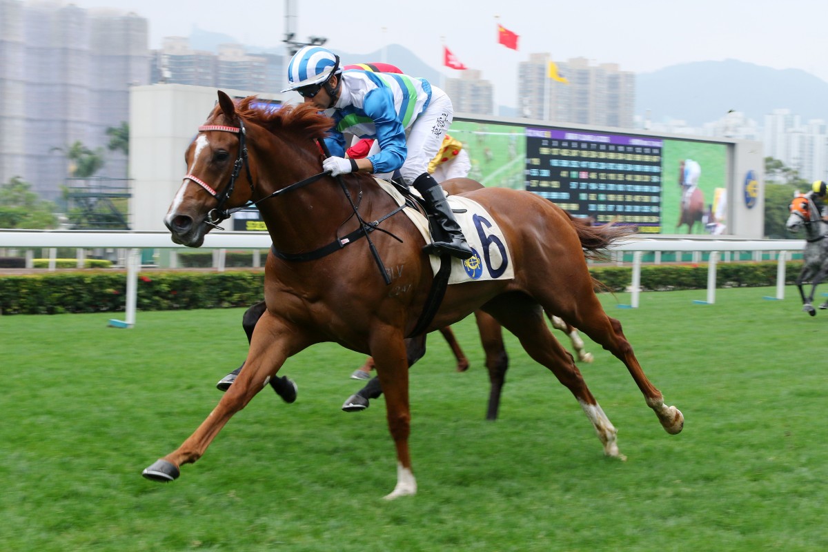 Voyage Warrior storms to victory at Sha Tin on Wednesday. Photos: Kenneth Chan