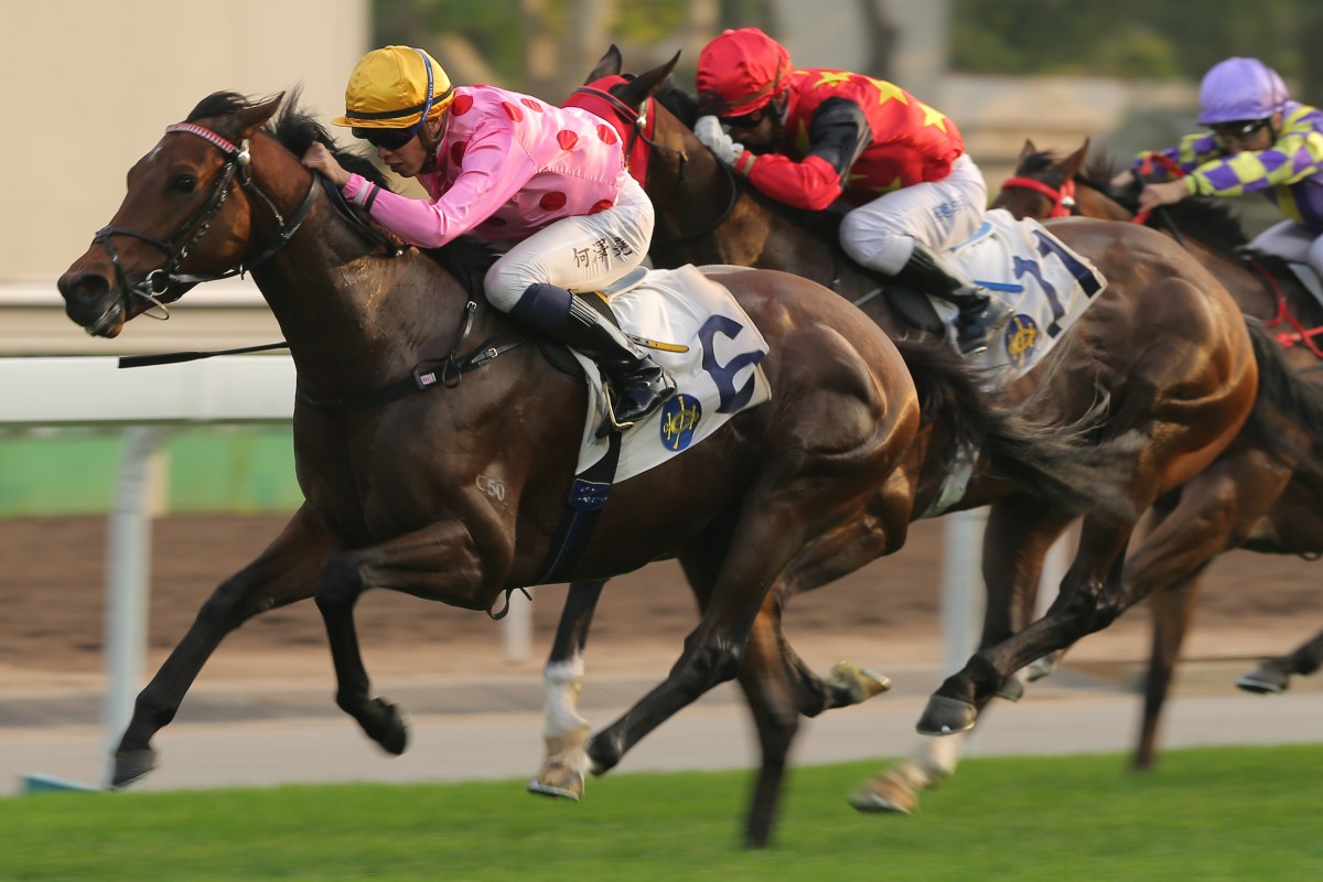 Vincent Ho boots Preciousship to victory at Sha Tin on Saturday. Photos: Kenneth Chan