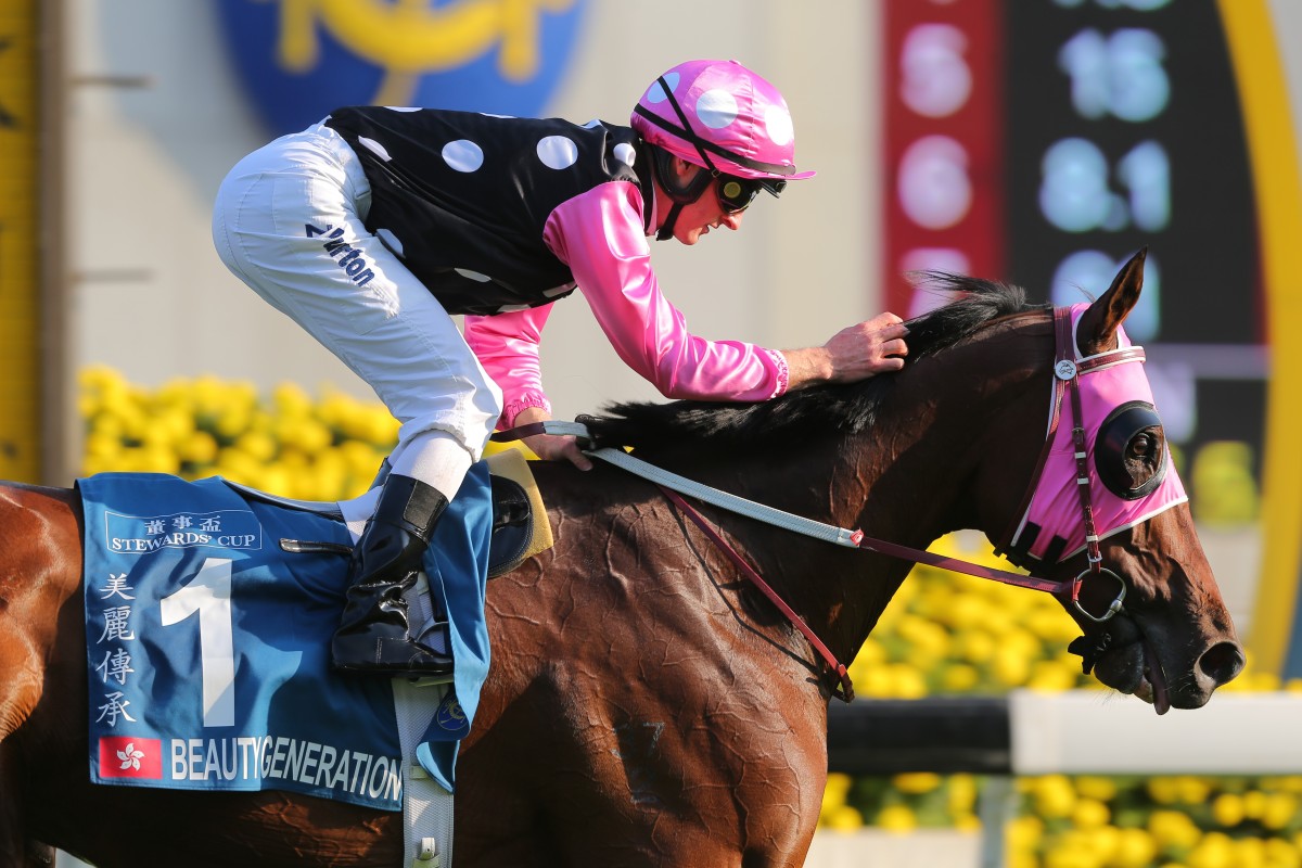 Beauty Generation returns to scale after winning the 2019 Stewards’ Cup. Photo: Kenneth Chan