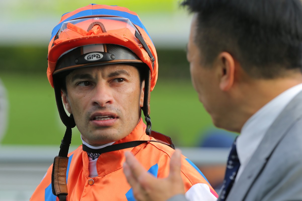 Silvestre de Sousa after riding a winner at Sha Tin this season. Photos: Kenneth Chan