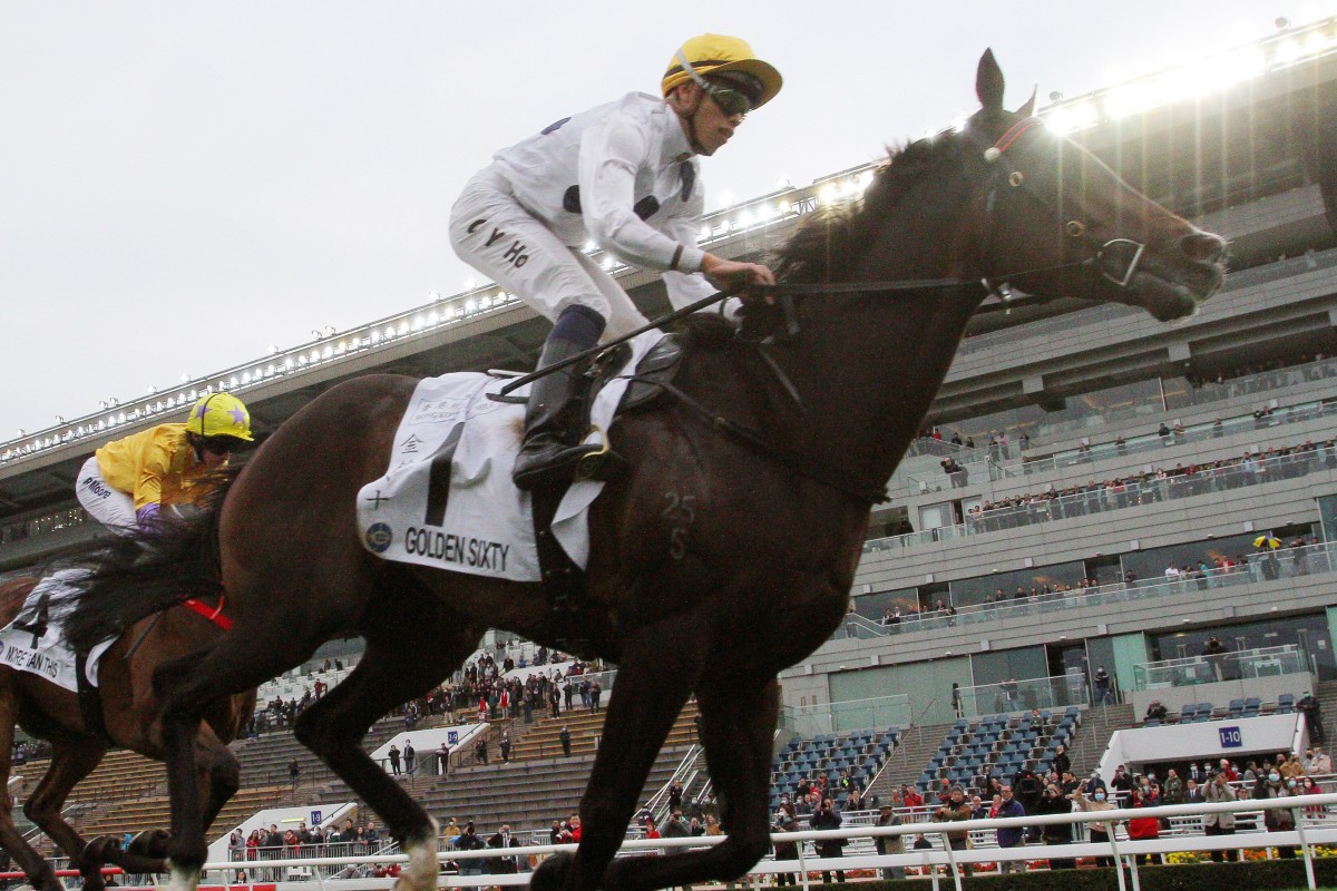 Golden Sixty wins the Classic Mile under jockey Vincent Ho at Sha Tin last month. Photo: Kenneth Chan
