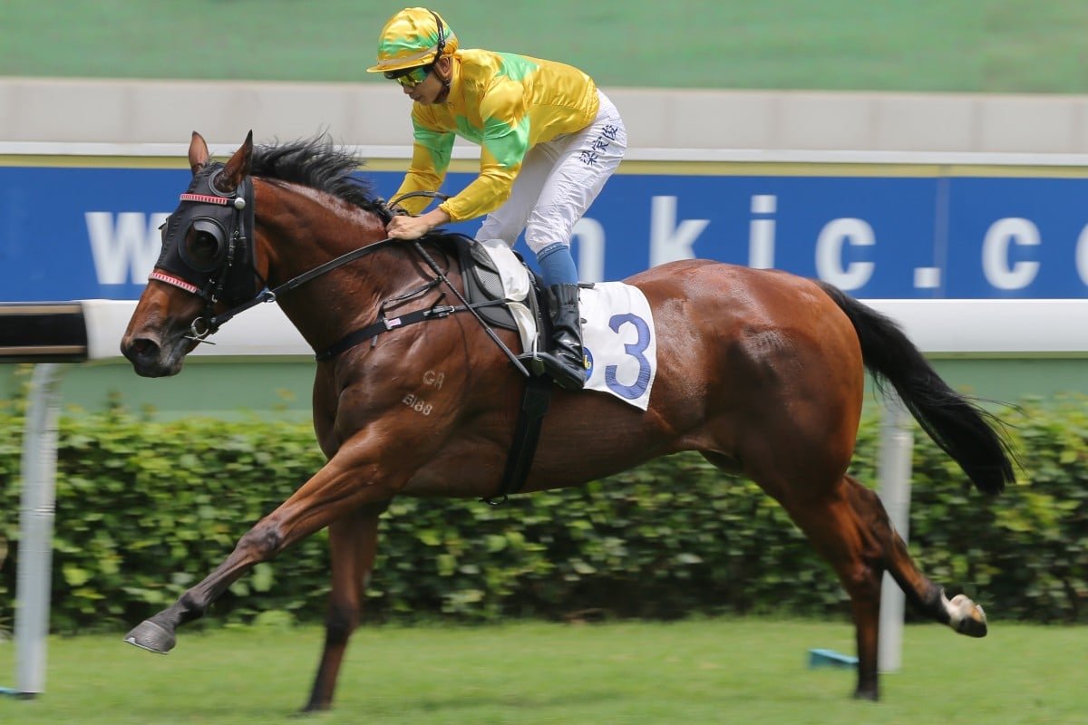 Derek Leung guides Goodluck Goodluck to victory at Sha Tin in June, 2018. Photos: Kenneth Chan