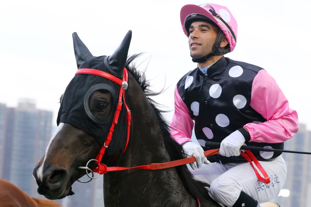 Joao Moreira on Beauty Legacy after winning on debut in January. Photos: Kenneth Chan